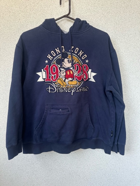 Disney Tops - Hong Kong Disneyland Mickey Mouse 1928 Navy Hoodie Size Large — Park Exclusive